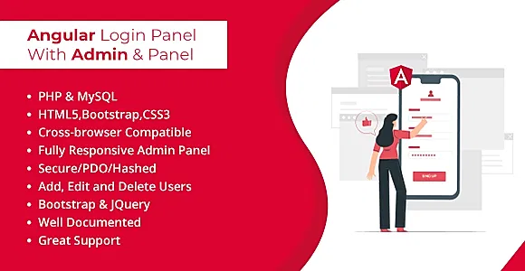 Angular Login Panel with Admin and User