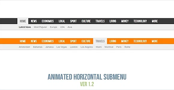Animated Horizontal Submenu