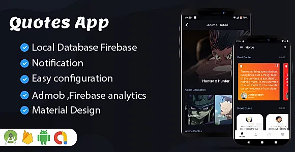 Anime Quotes - Android Quotes App + Admin App