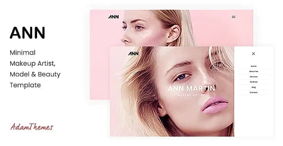 ANN — Minimal Makeup Artist, Model & Beauty Template