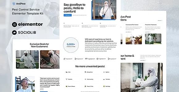 AntiPest - Pest Control Service Elementor Template Kit