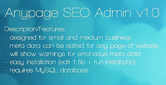Anypage SEO Admin