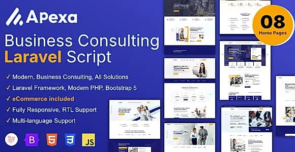 Apexa - Multi-Purpose Business Consulting Laravel Script