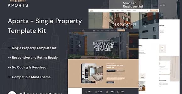 Aports - Single Property Elementor Template Kit