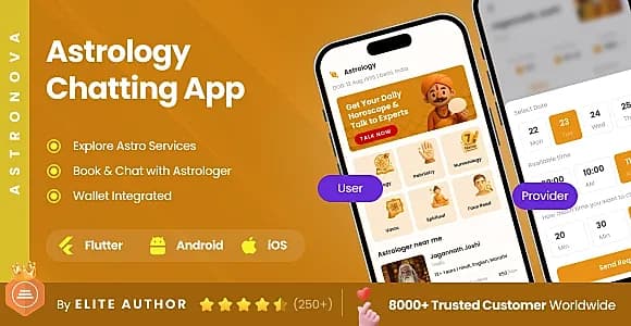4 App Template | Astrology Chat & Horoscope Consultation | Flutter | Astronova