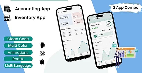 2 App Template | Inventory management | Accounting | React Native iOS/Android App Template