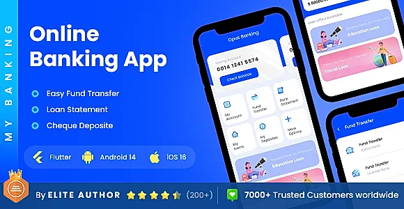2 App Template | Online Banking App | Wallet App | Net Banking App | Digital Bank App | My Banking