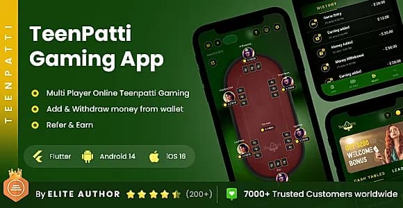 2 App Template | Online TeenPatti Gaming App | Cards Gaming Mobile App | TeenPatti