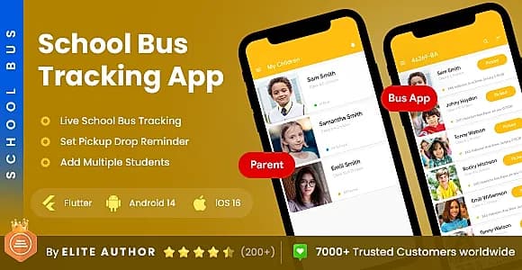 4 App Template| School Bus Tracking| Parent-Child Tracking |Smart Tracking App |School Bus Tracking