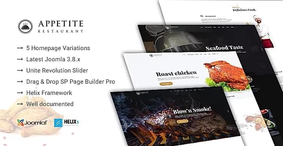 Appetite - Restaurant / Food Service Joomla Template