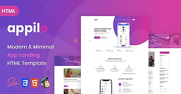 Appilo - App landing page HTML Template