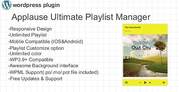 Applause Ultimate Playlist Manager WP Plugin WordPress Plugin
