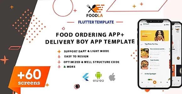 3 Apps | Flutter Food Ordering App ,Deliver Boy App & Shop(Vendor) Template | Android & IOS(Flutter)