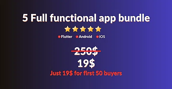 5 apps in 1 Bundle , Music app, Blogs app, Wallpaper app, news app, Zedge clone
