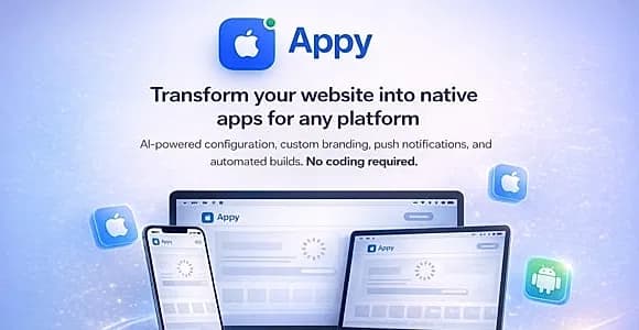 Appy – AI-Powered No-Code Mobile App Builder SaaS Platform