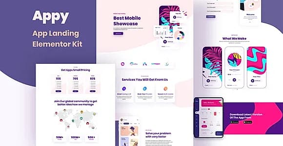Appy - SaaS & App Landing Page Elementor Template Kit