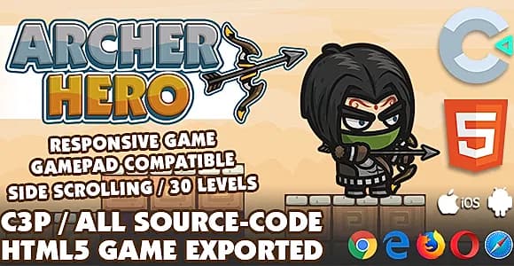 Archer Hero HTML5 Game - With Construct 3 All Source-code