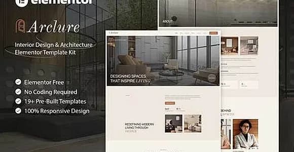 Arclure - Interior Design & Architecture Elementor Template Kit