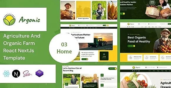 Argonic – Agriculture & Organic Farm Next JS Template