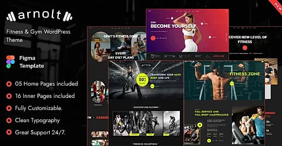 Arnolt - Fitness & Sports Clothing Figma Template