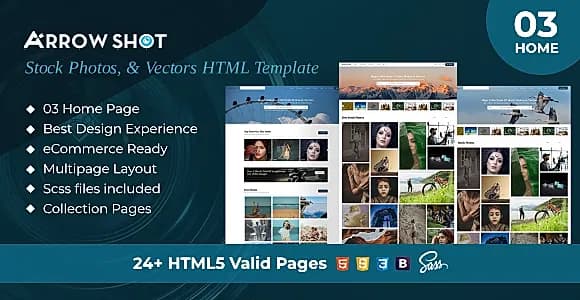 Arrowshot Stock Photos, & Vectors HTML Template