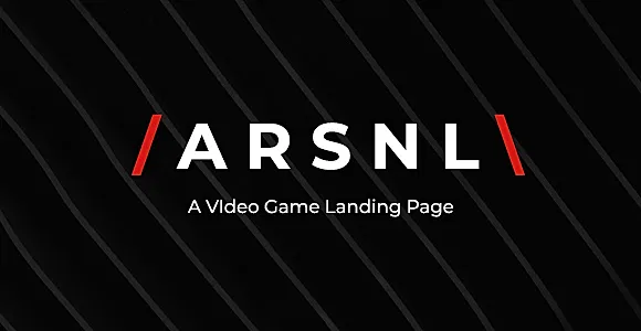 ARSNL - Video Game Landing Page