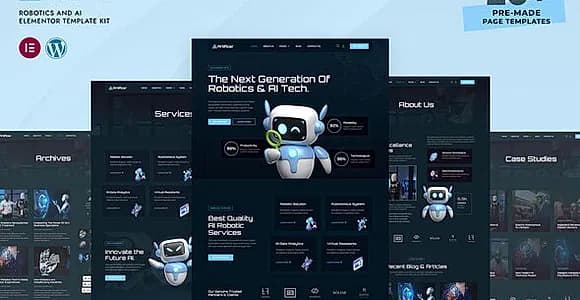 Artificer - Robotics & AI Elementor Pro Template Kit