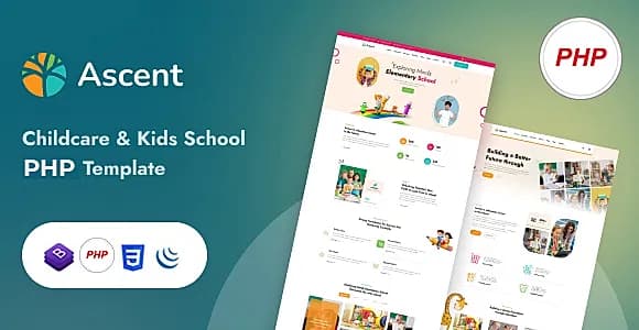 Ascent - Childcare & Kids Education PHP Template