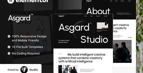 Asgard - AI Creative Content Agency Elementor Template Kit