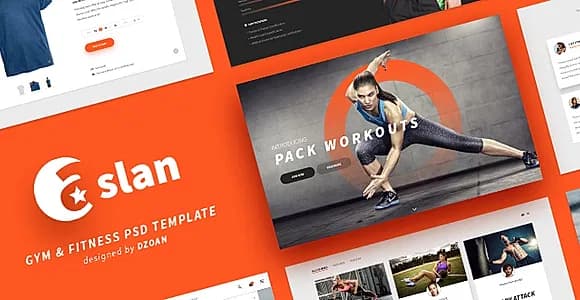 ASLAN | Gym & Fitness PSD Template