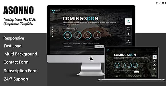Asonno - Coming Soon HTML5 Responsive Template