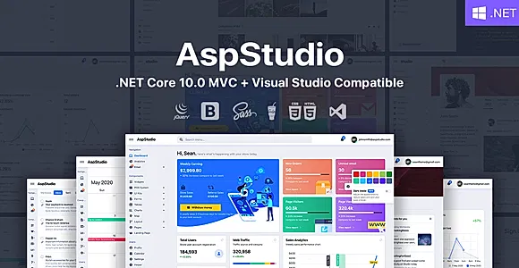 AspStudio - ASP.NET Core 10.0 MVC Bootstrap 5 Admin Template