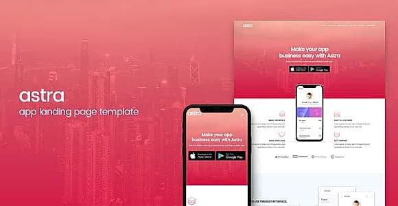 Astra | App Landing Page Template