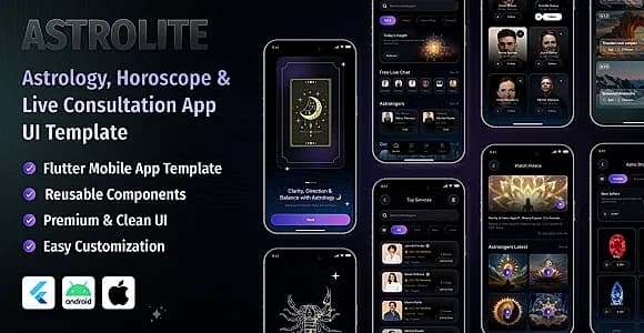 Astrolite – Astrology, Horoscope & Live Consultation App UI Template