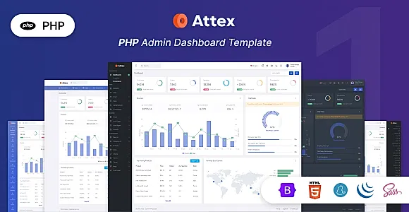 Attex - PHP Admin & Dashboard Template