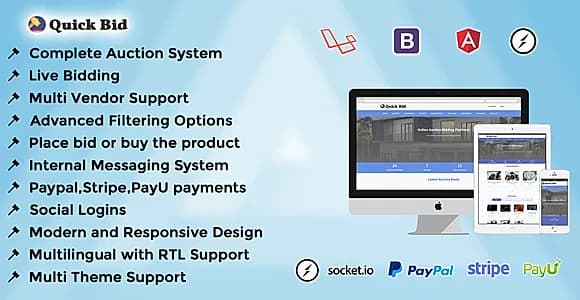 AuctGlobal - Live Auction Laravel Script
