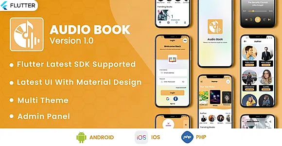 Audible Audiobook | Flutter Audio Book And E-Book- Audible | Flutter | Admob Ads