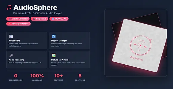 AudioSphere - Circular HTML5 Audio Player