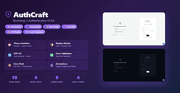 AuthCraft – Authentication UI Kit