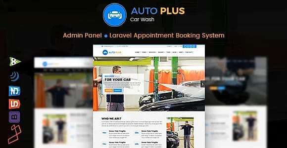 Auto Plus – Laravel Car Wash Booking