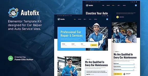 Autofix – Car Repair & Auto Services Elementor Template Kit