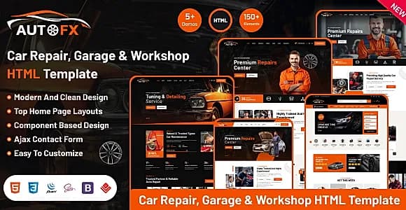 AutoFx – Car Repair & Auto Service HTML Template