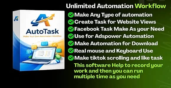 AutoTask - Unlimited Automation workflow For Your Business & Seo work