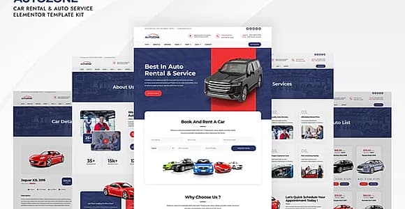 Autozone - Car Rental & Auto Service Elementor Template Kit