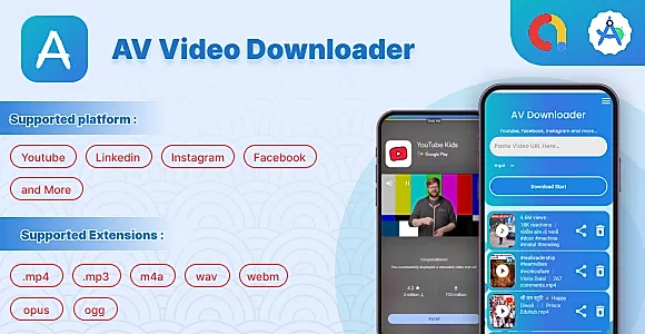 AV downloader - Convert Social video to mp4(Linked In, Insta, FB, YouTube, etc..)