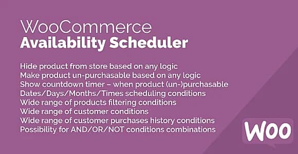 Availability Scheduler for WooCommerce WordPress Plugin