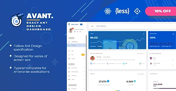 Avant - Ant Design React Dashboard Template