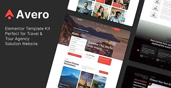 Avero - Travel & Tour Agency Elementor Template Kits