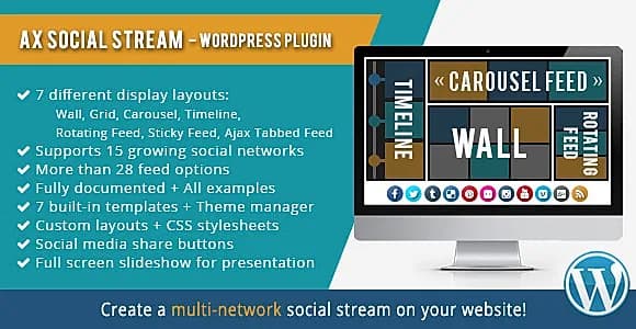 AX Social Stream WordPress Plugin