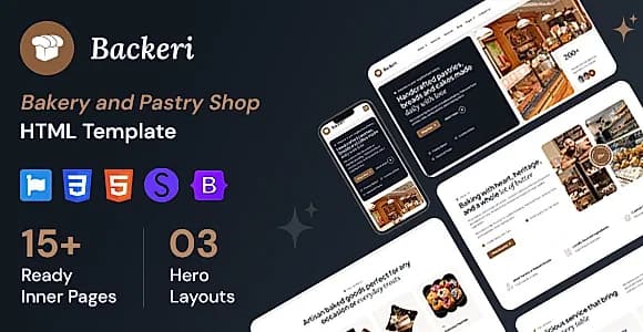 Backeri - Bakery and Pastry Shop HTML Template